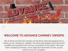 Tablet Screenshot of advancechimney.com